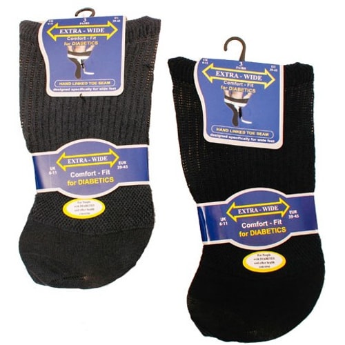 Big Foot Extra Wide Socks For Diabetics 3 Pack